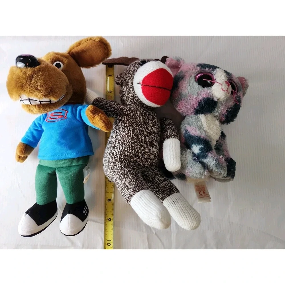Lot 9 Plush Minnie Mouse, Baby Grogu, Aurora World, Sock Monkey VTG, New & EUC